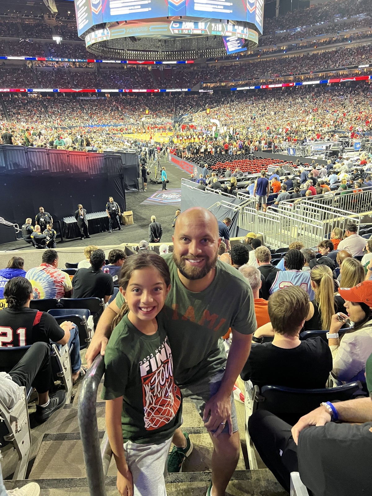 Daughter and Dad at FInal Four in Houston