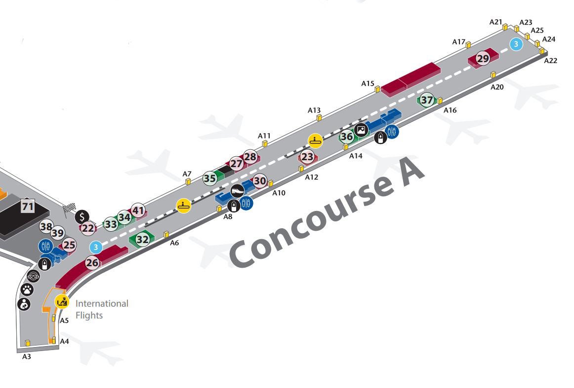 Indianapolis International Airport IND 2024 Terminal Guide   Indianapolis International Airport Concourse A 