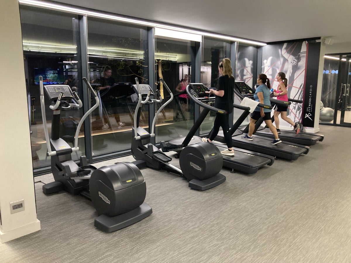 Johannesburg Marriott Hotel Melrose Arch fitness center ellipital treadmills