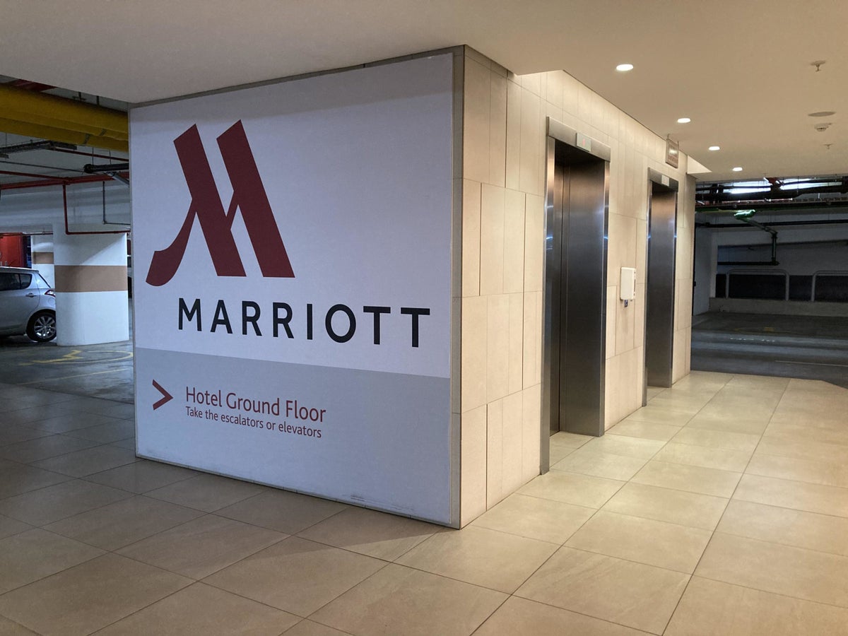 Johannesburg Marriott Hotel Melrose Arch garage entry