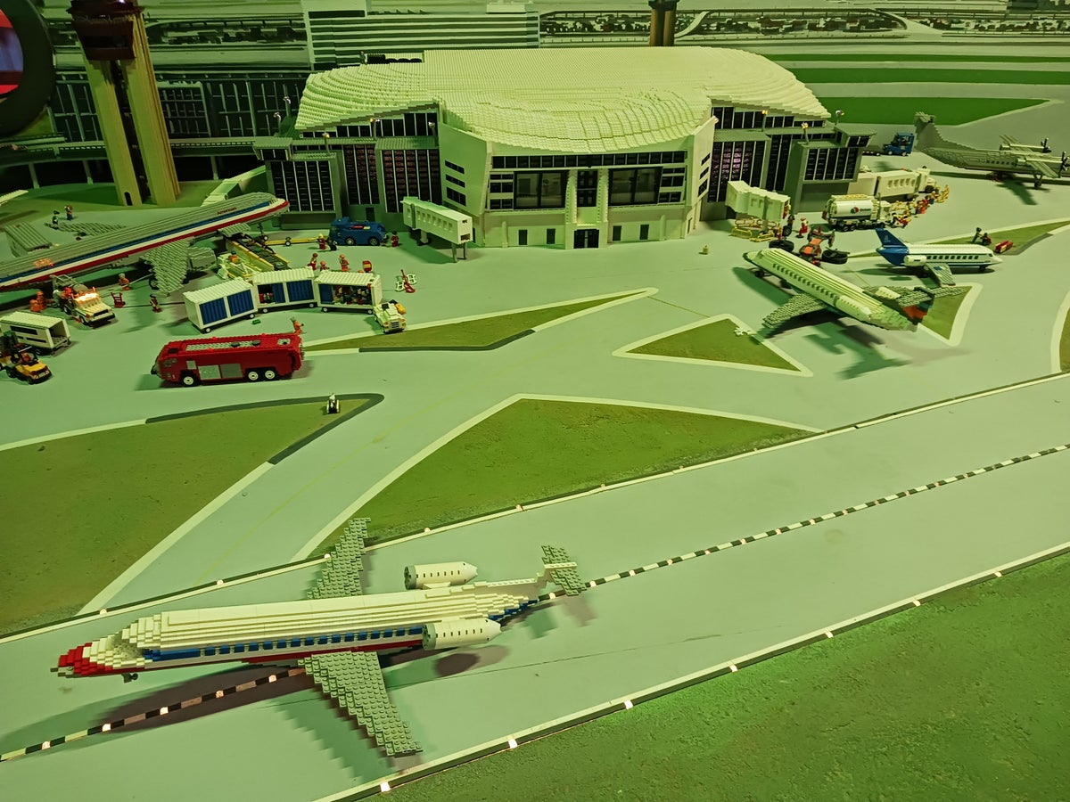 Legoland Discovery Center Grapevine airport replica