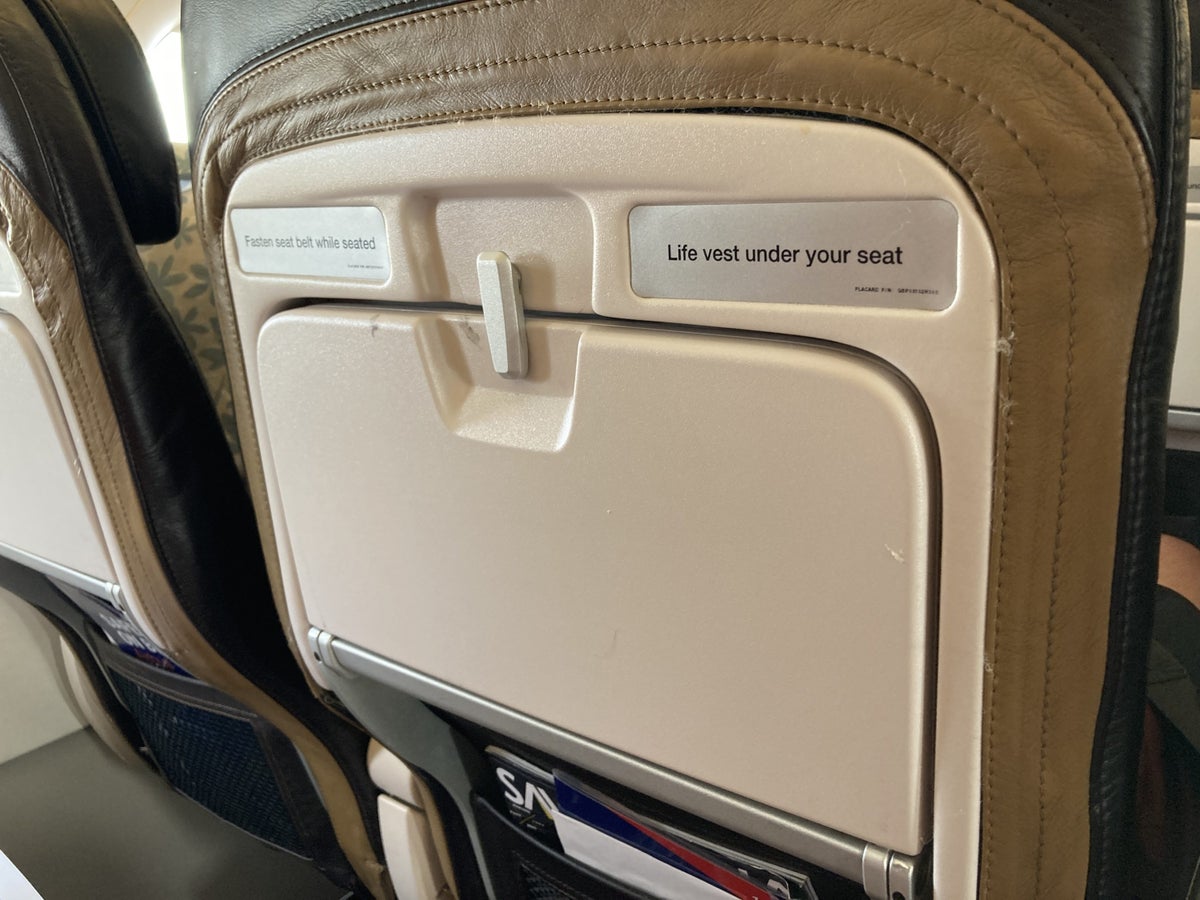 South African Airways JNB VFA 22B tray table