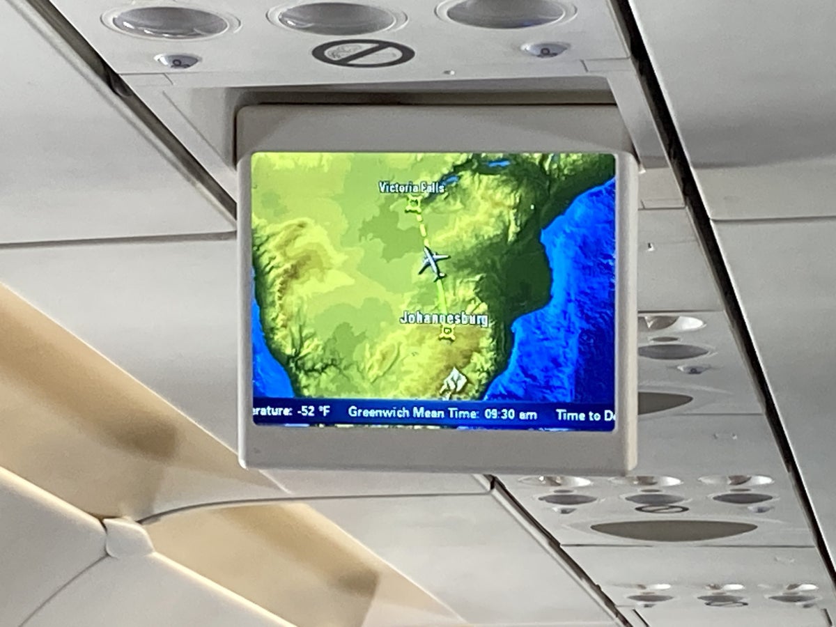 South African Airways JNB VFA TV map