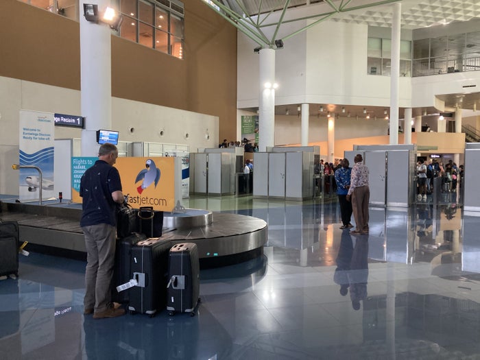 South African Airways JNB VFA baggage claim immigration