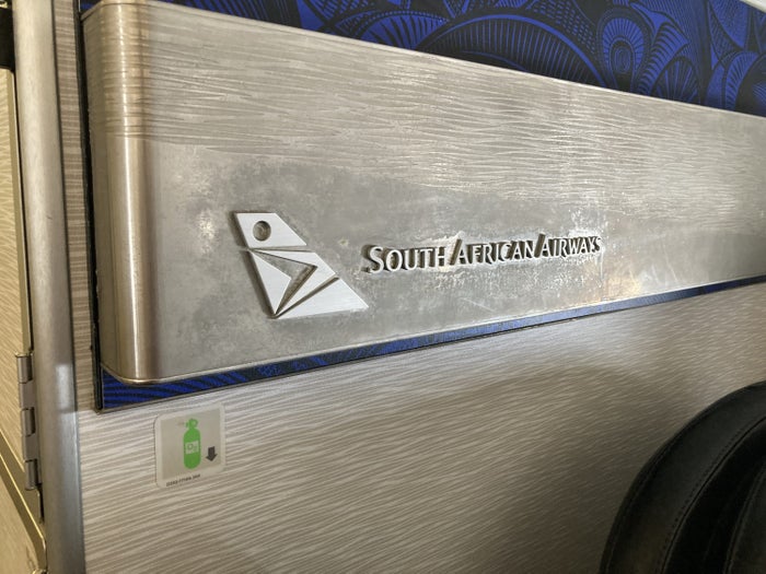 South African Airways JNB VFA branding at rear