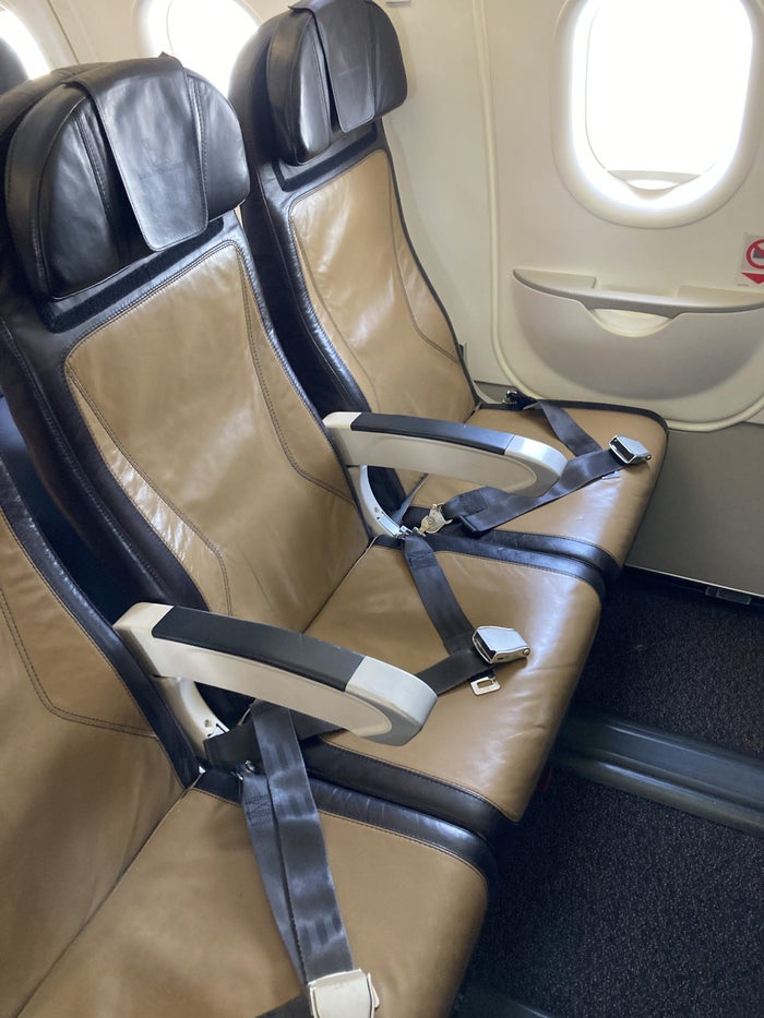 South African Airways A340-600 Economy Class South African Airways JNB VFA economy class exit row
