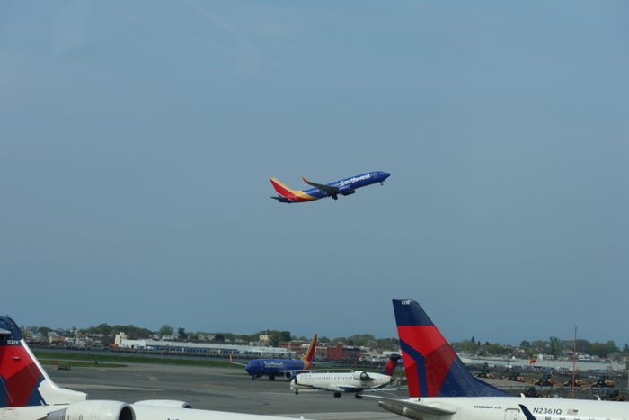 Southwest Airlines plane departing Southwest Airlines 737 LGA