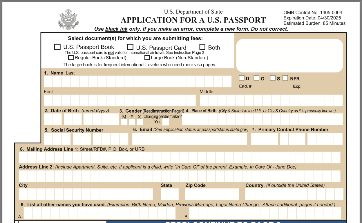 Us Passport Application Form Faq Us Passport Application Form Faq