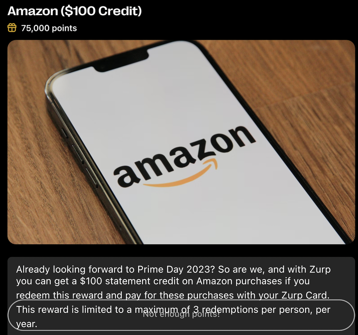 Zurp reward Amazon