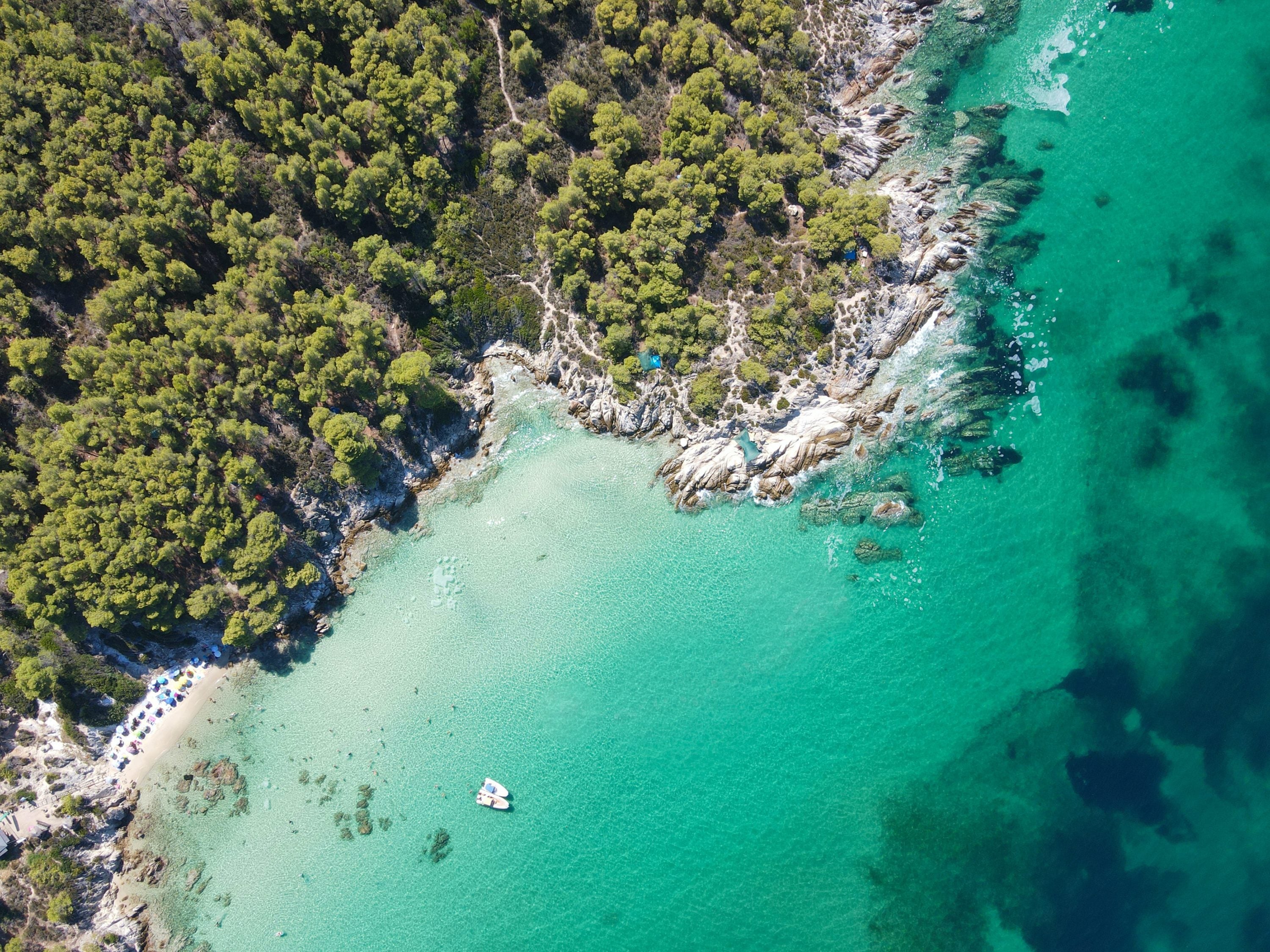 Aegean blue waters at a Halkidiki beach