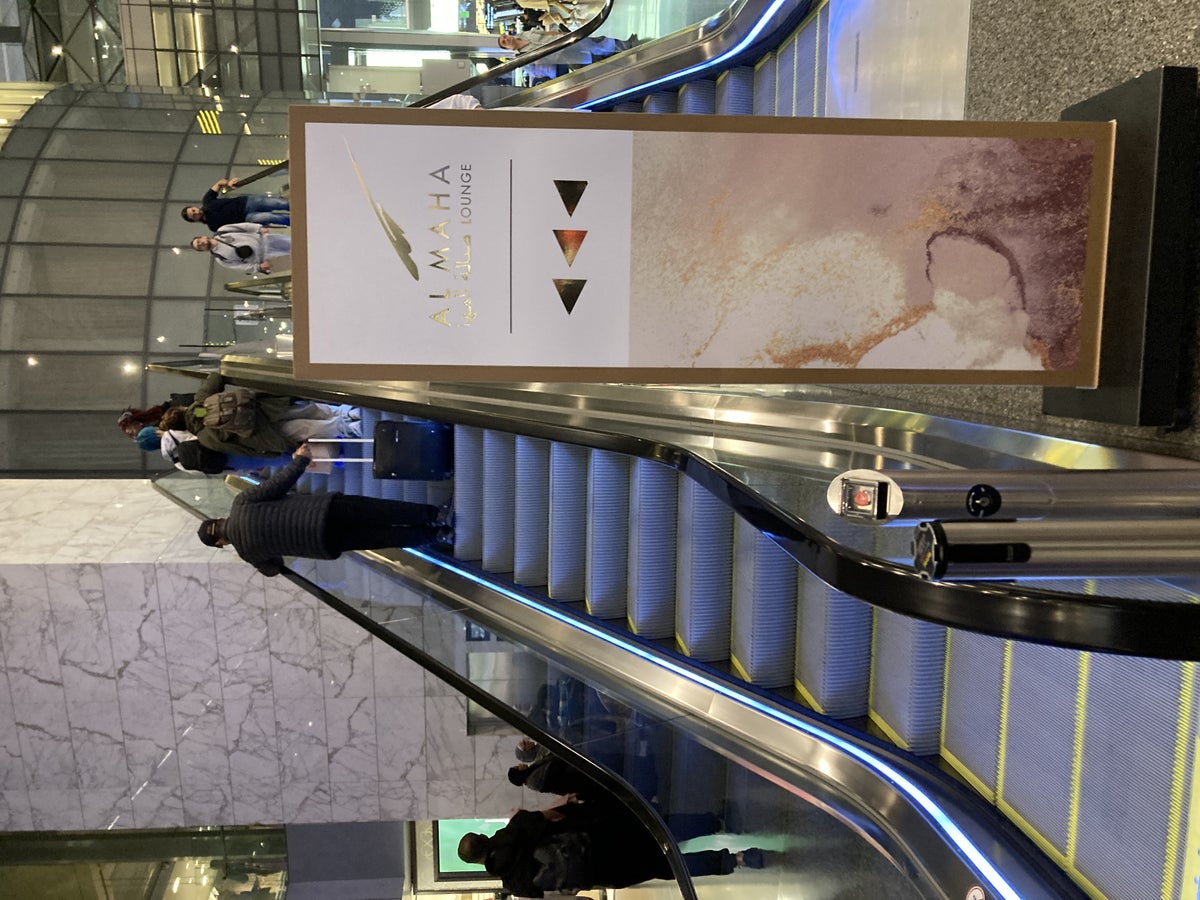 Al Maha Lounge Doha escalator entrance