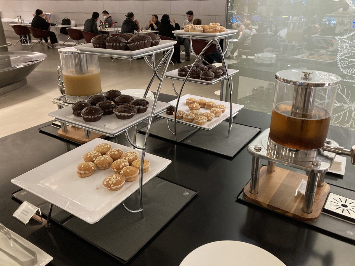 Al Maha Lounge Doha main muffins and juice