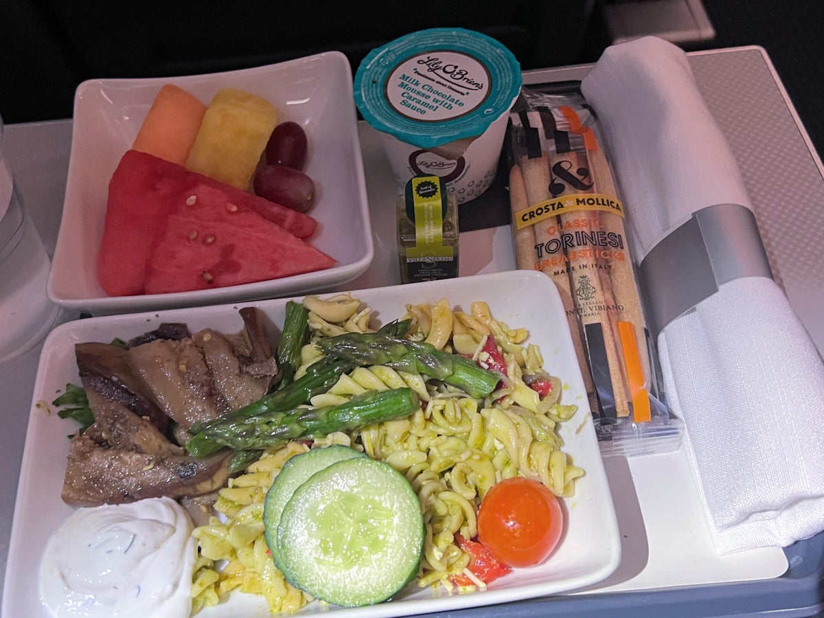 American Airlines premium economy meal 2