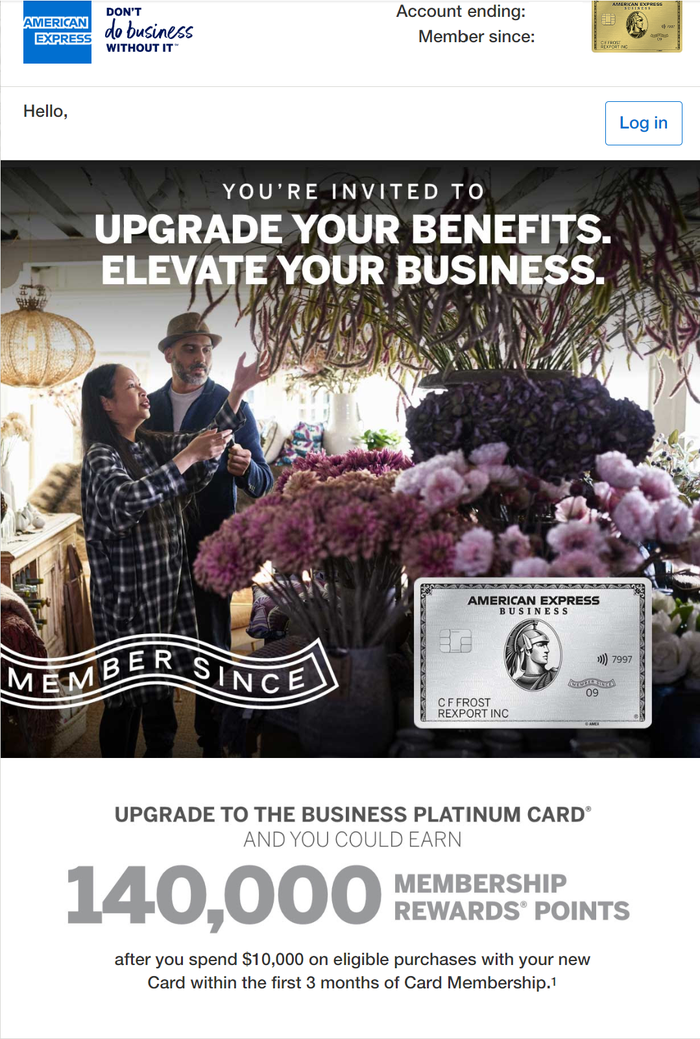 Amex Business Platinum upgrade Amex Business Platinum upgrade