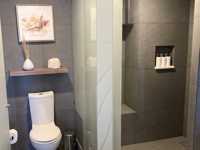 Andaz Mexico City Condesa water closet and shower Andaz Mexico City Condesa water closet and shower