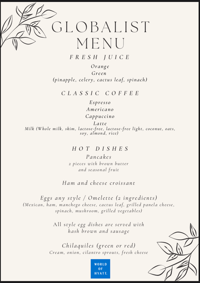 Andaz Mexico City Condesa derba menu globalist Andaz Mexico City Condesa derba menu globalist
