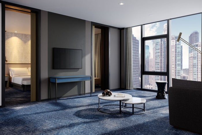 A rendering of the Caroline Astor Suite St. Regis Chicago. A rendering of the Caroline Astor Suite St. Regis Chicago