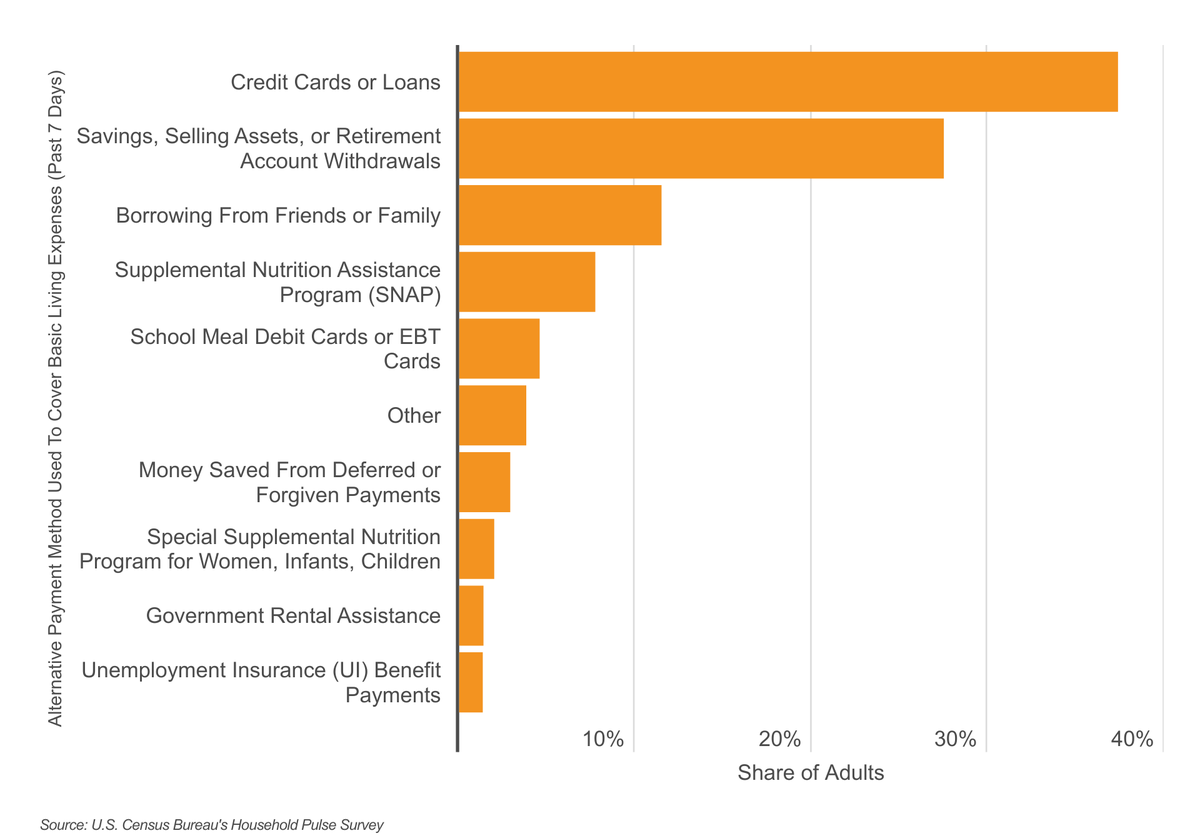 1 in 3 adults used credit cards or loans to cover basic expenses