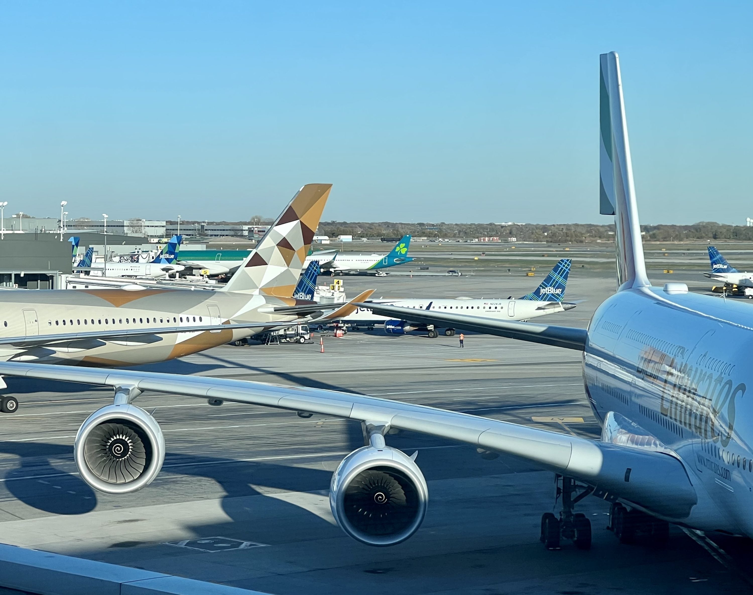 Emirates and Etihad at JFK