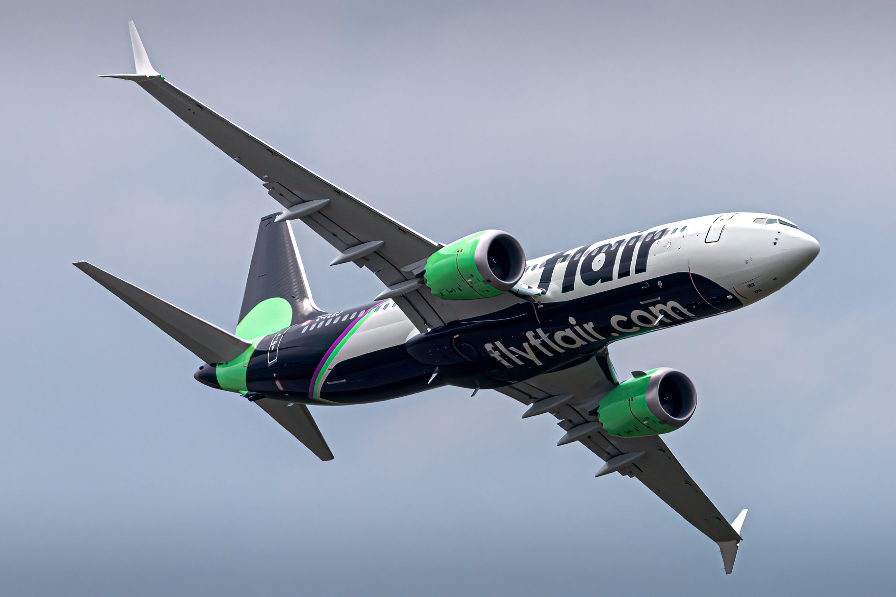 Flair Airlines low pass