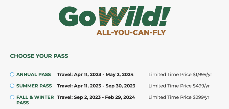 Frontier Adds New All-You-Can-Fly Pass for $299 [Fall & Winter]