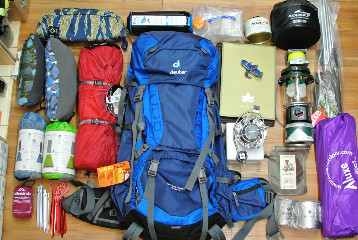 Lay Out Camping Gear