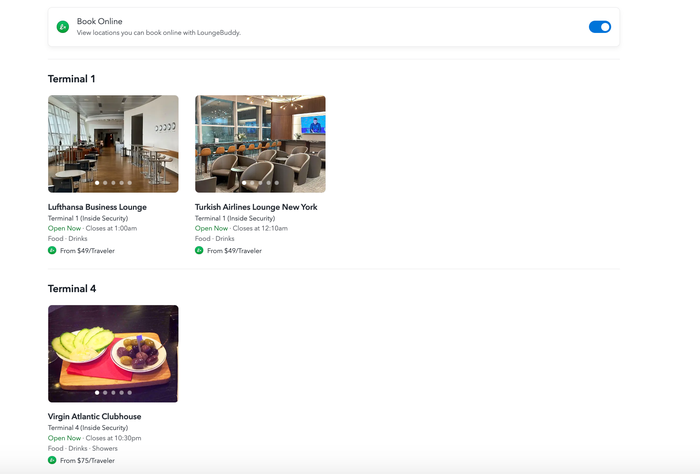LoungeBuddy JFK Lounges Available LoungeBuddy JFK Lounges Available