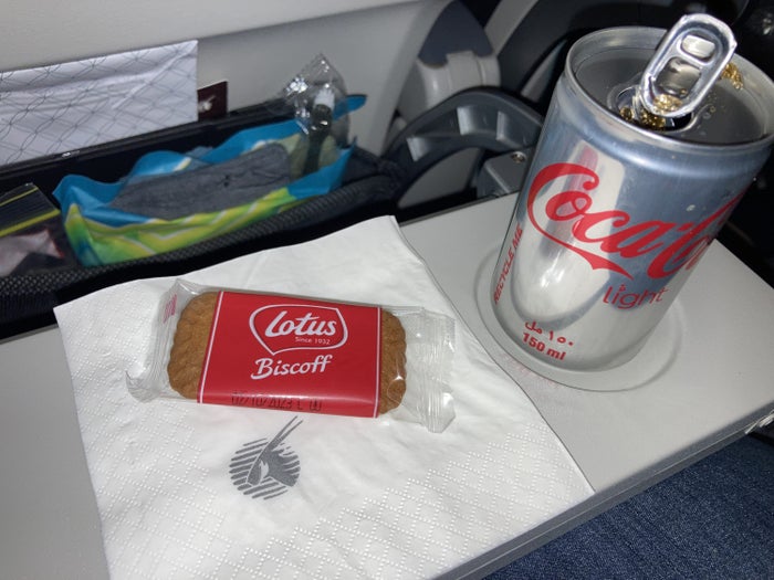 Qatar Airways 777 DOH DFW economy Biscoff Qatar Airways 777 DOH DFW economy Biscoff