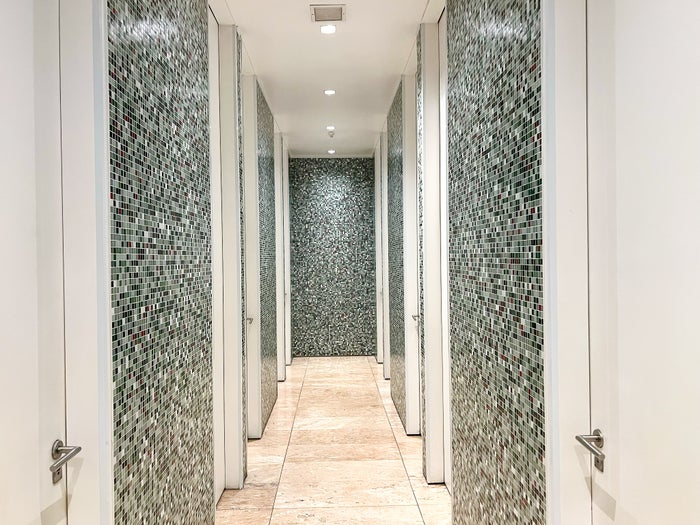 Shower stalls at LATAM VIP Lounge GRU Shower stalls at LATAM VIP Lounge GRU