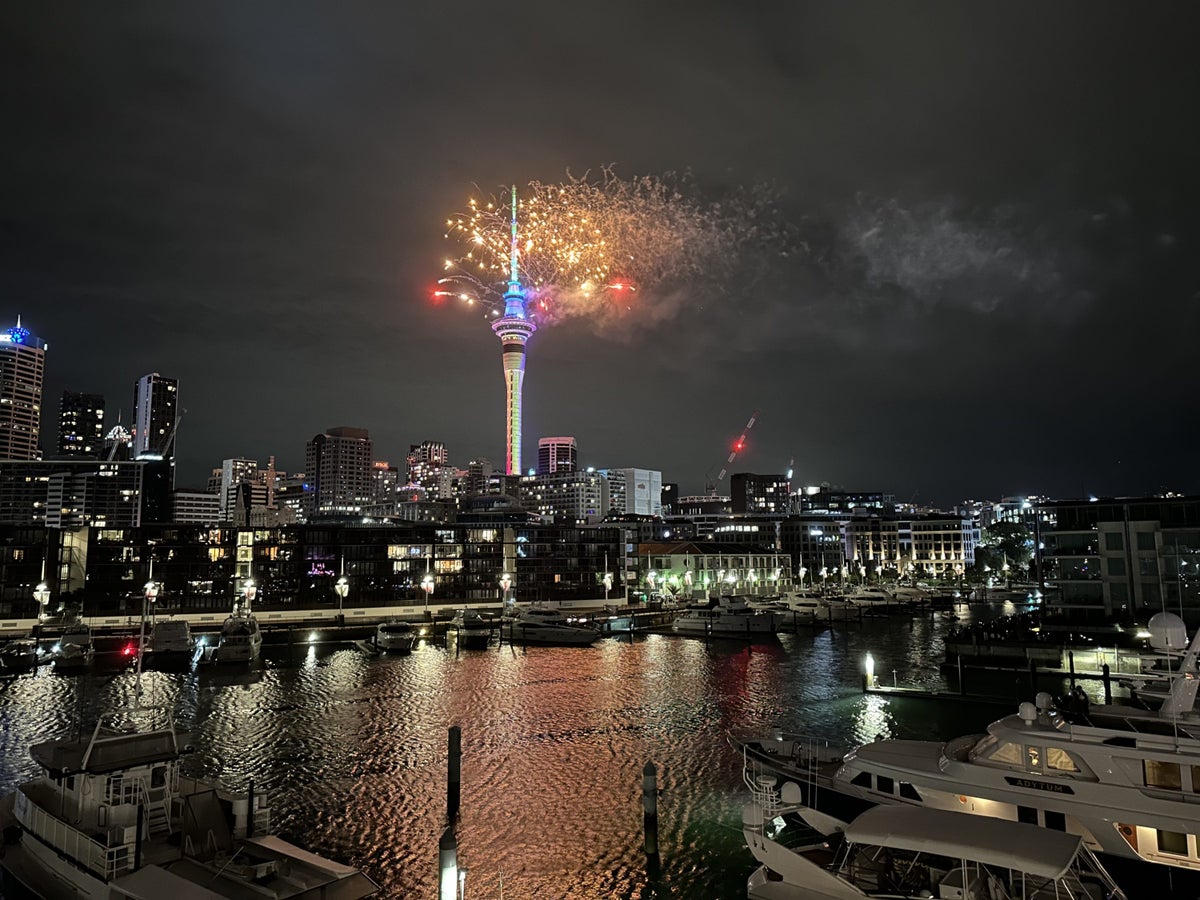 View from Park Hyatt Auckland NYE Fireworks