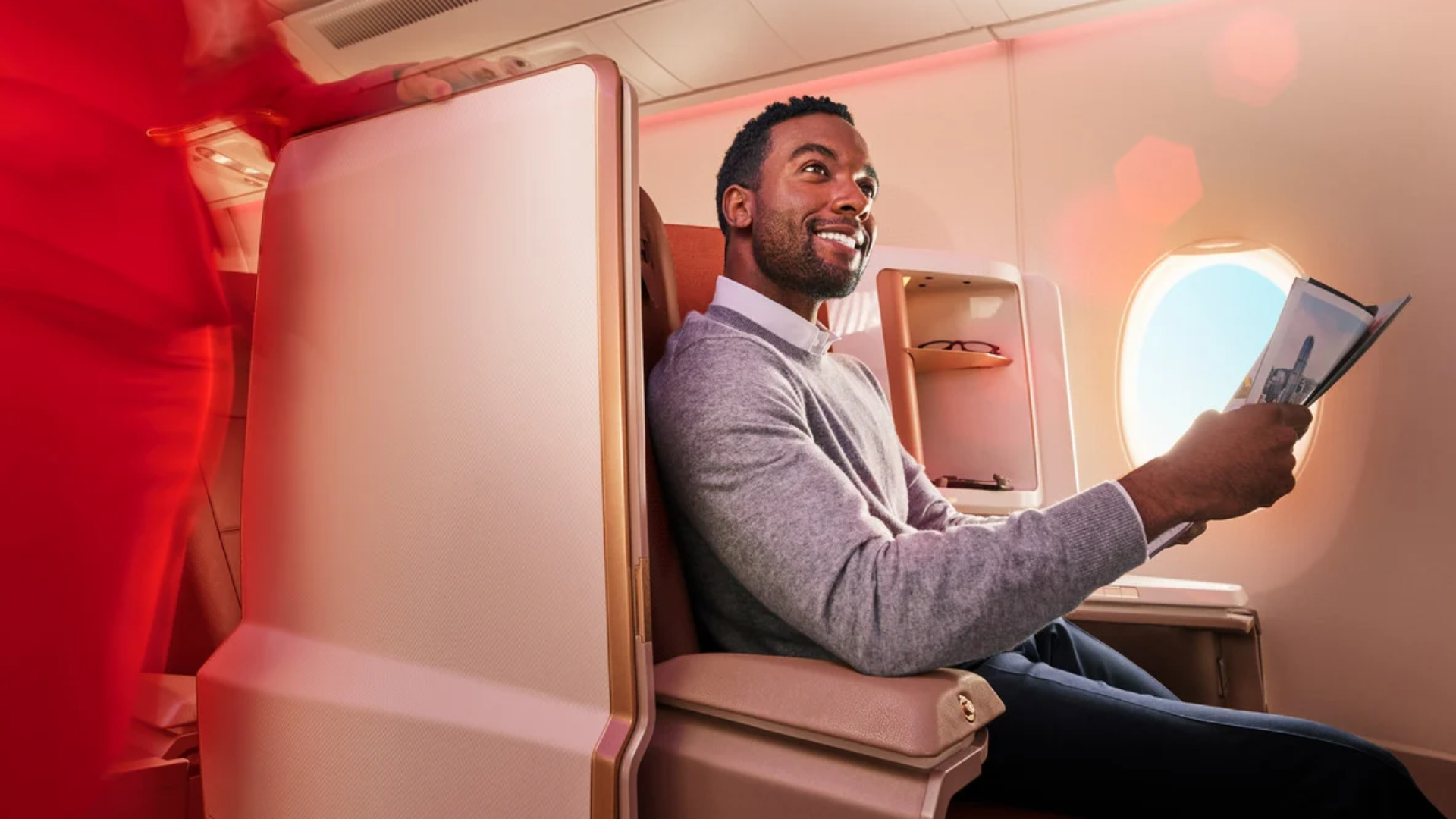 Virgin Atlantic Upper Class passenger
