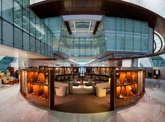 Emirates business class lounge Emirates business class lounge