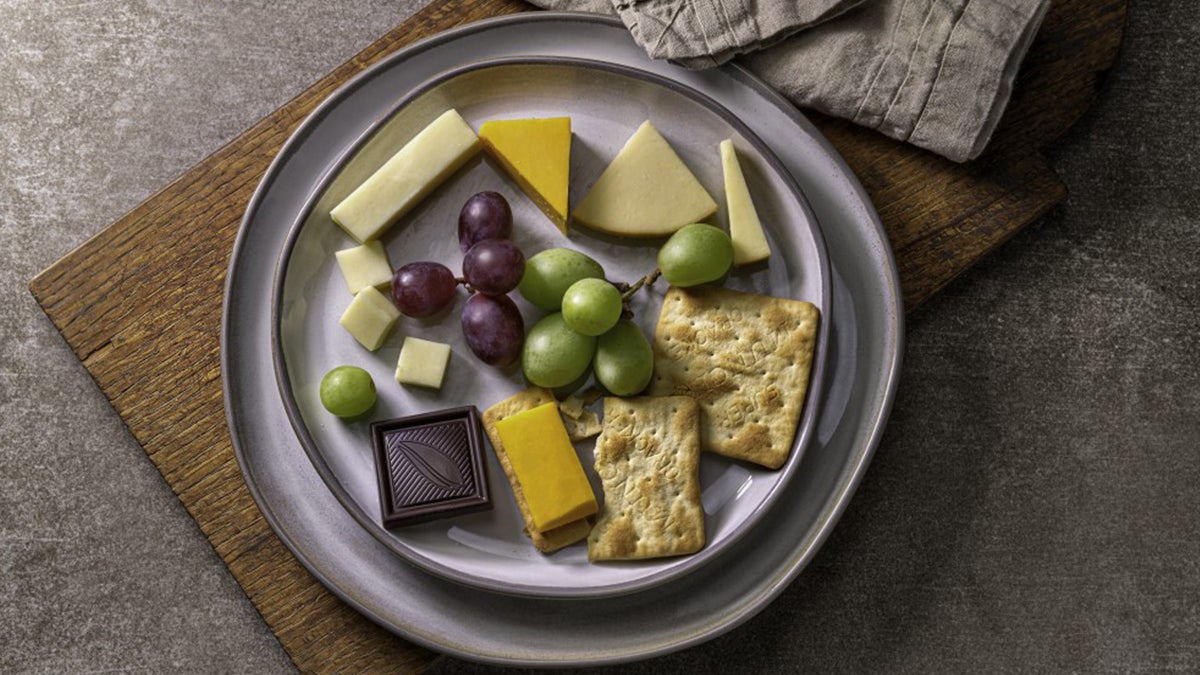 American Airlines economy cheese plate