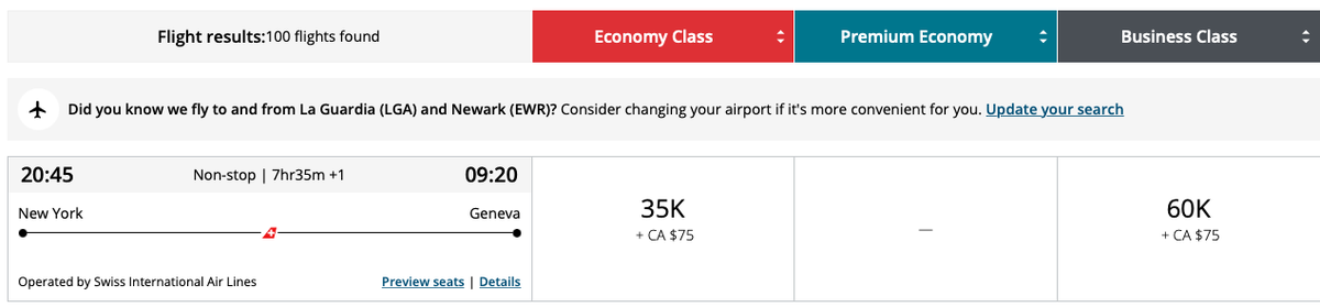 AeroplaN JFK GVA