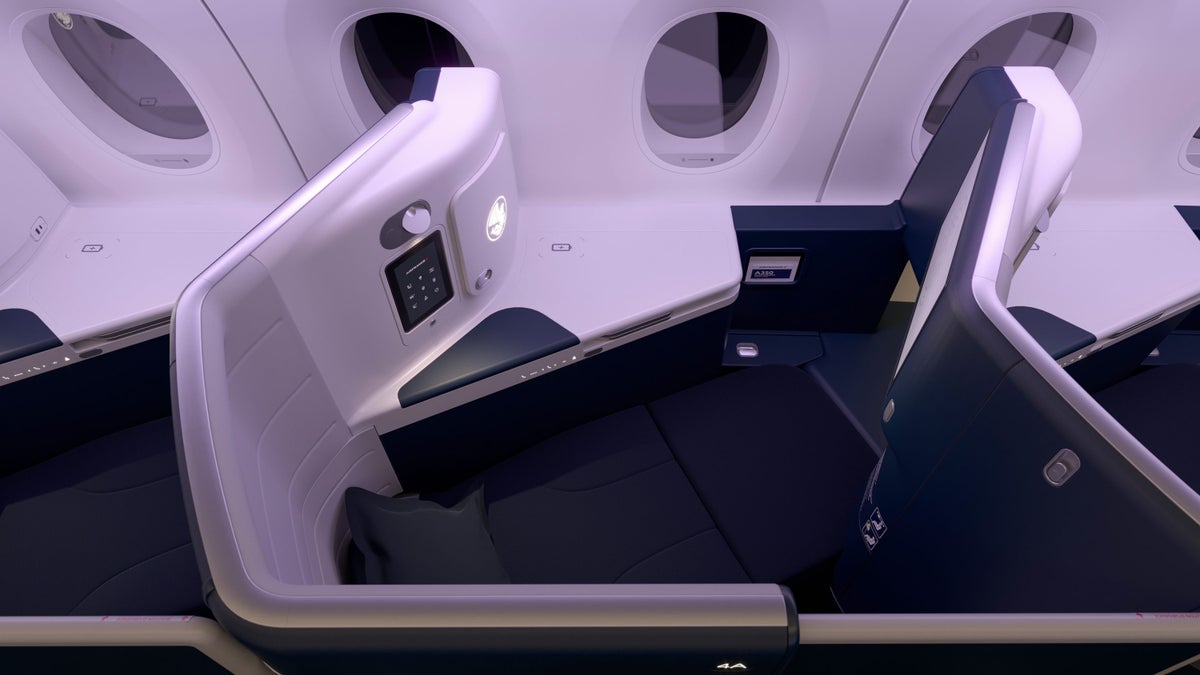 Air France A350 Business Class Seat Reclined Door Closed