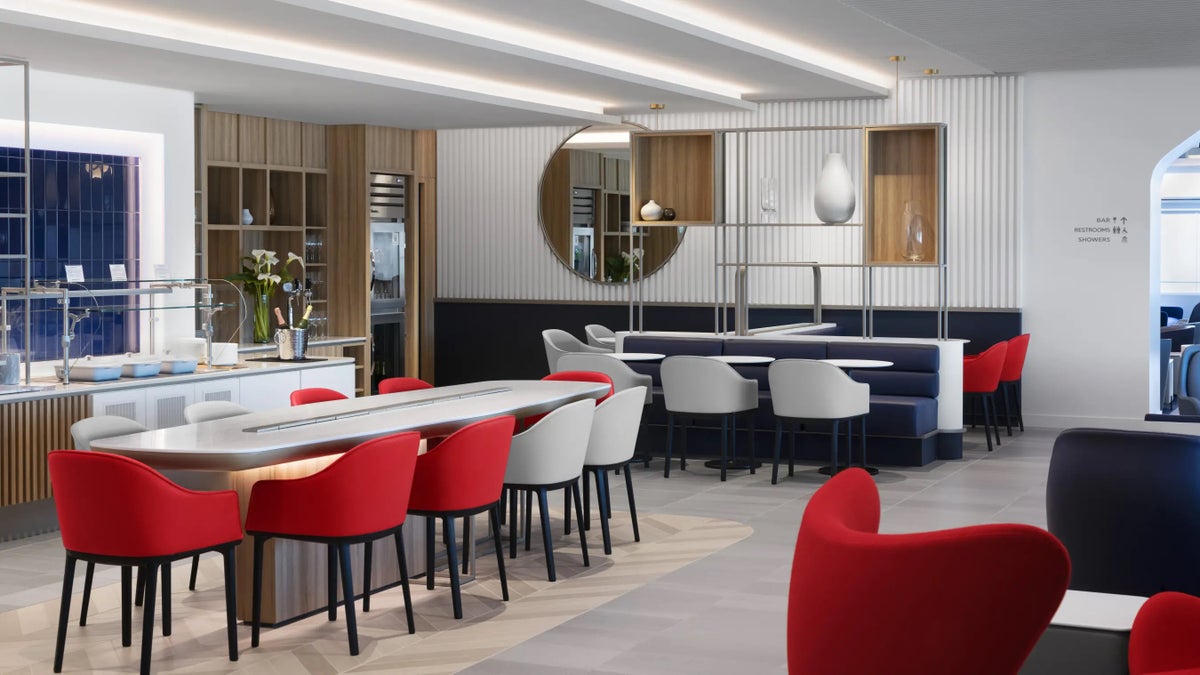A rendering of the redesigned Air France Lounge at SFO.