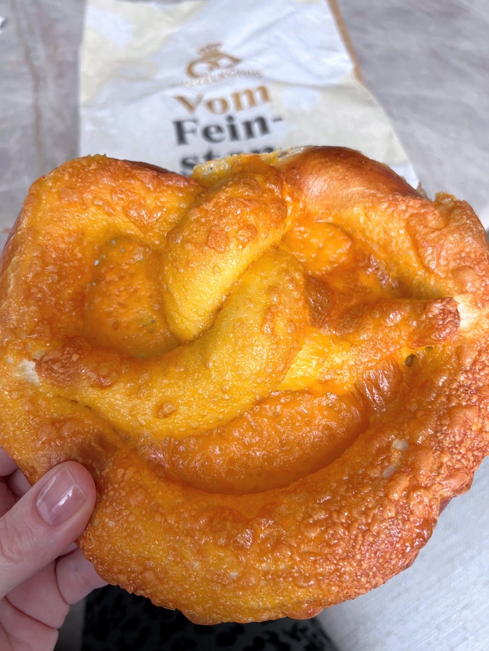 Cheese pretzel in Zurich Cheese pretzel in Zurich
