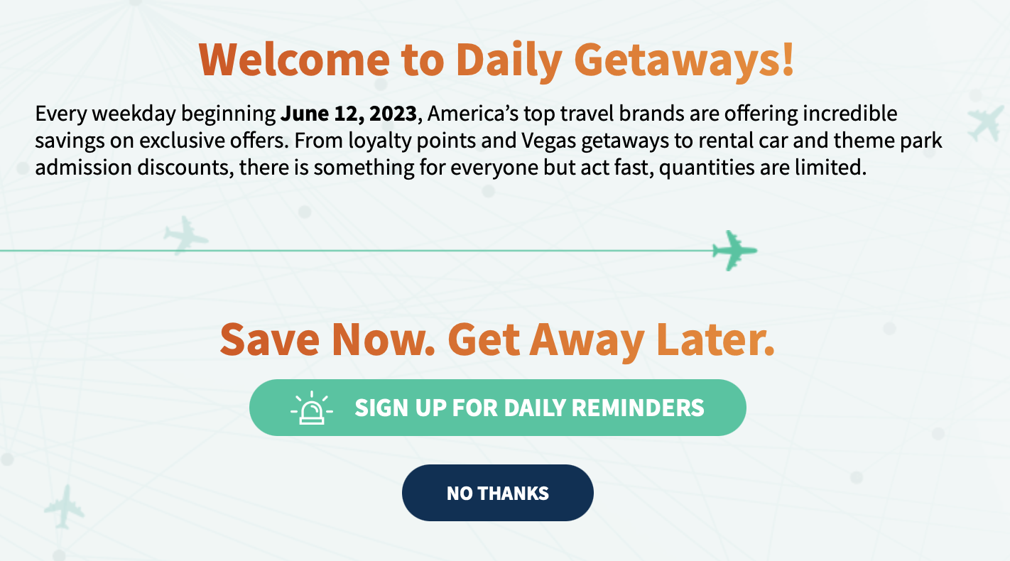 Now Live 3 Weeks of Deals With Daily Getaways 2023