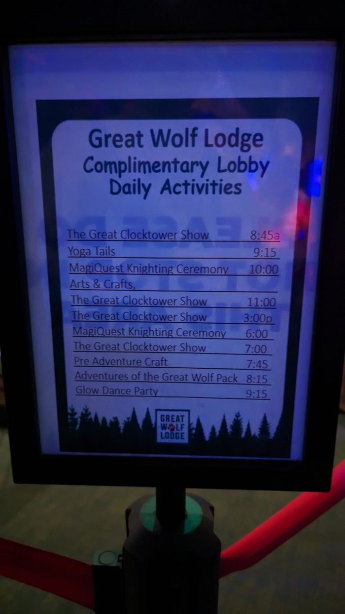 Great Wolf Lodge Grapevine activities schedule Great Wolf Lodge Grapevine activities schedule