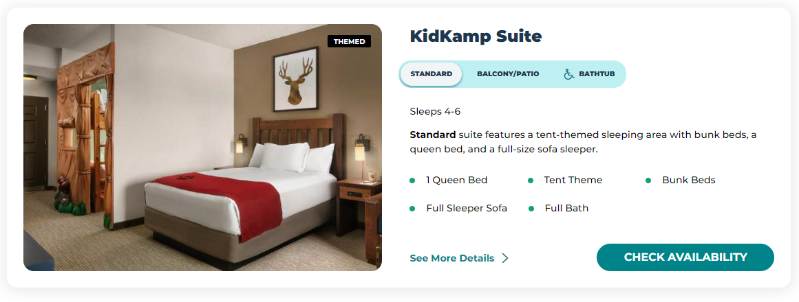 Great Wolf Lodge Grapevine booking KidKamp suite