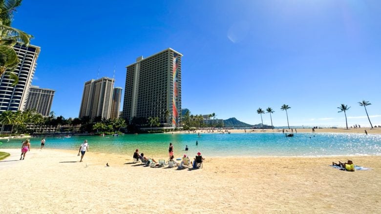 Hilton Hawaiian Village lagoon view Diamond Head