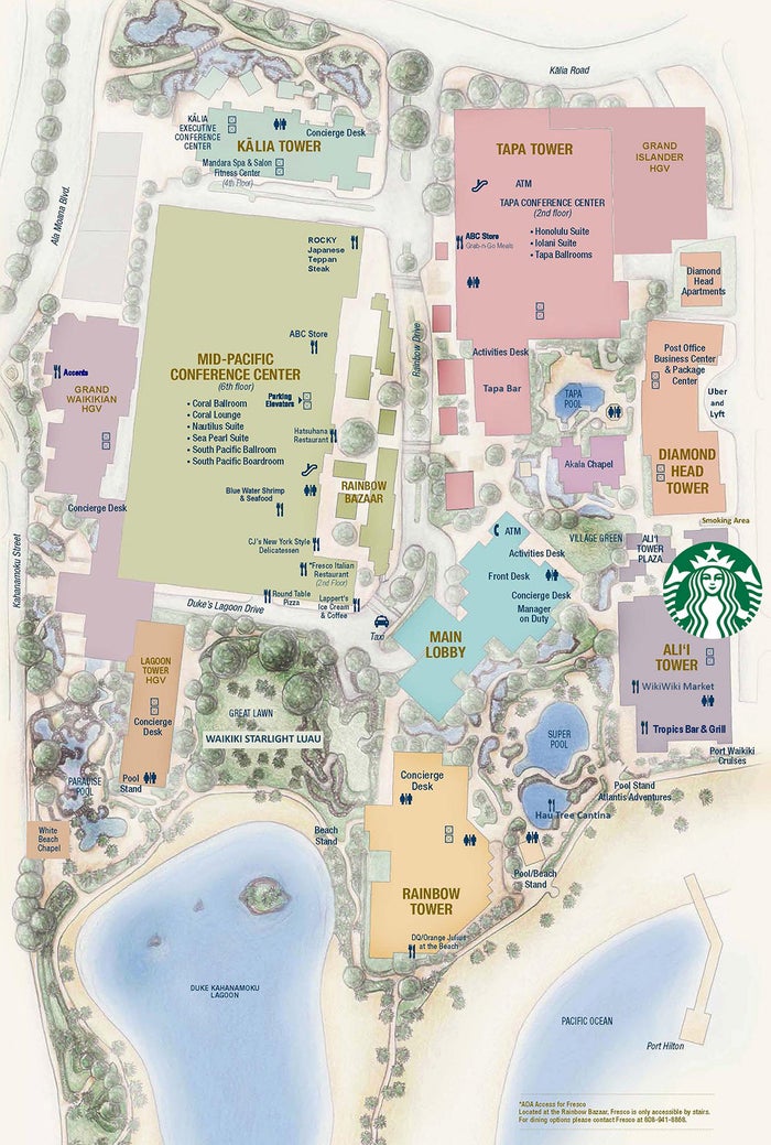 Hilton Hawaiian Village property map Hilton Hawaiian Village property map