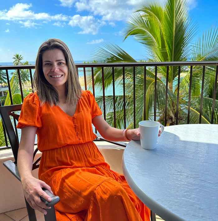 Hilton Hawaiian Village woman on balcony Hilton Hawaiian Village woman on balcony