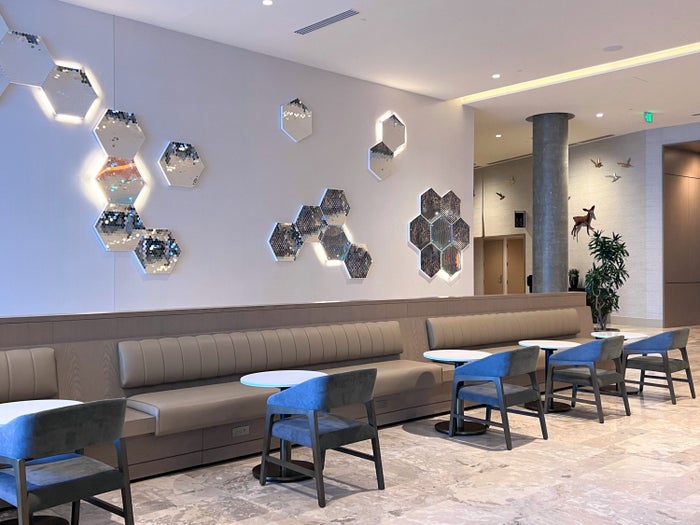 Honeycomb art in the Hyatt Regency Salt Lake City lobby Honeycomb art in the Hyatt Regency Salt Lake City lobby