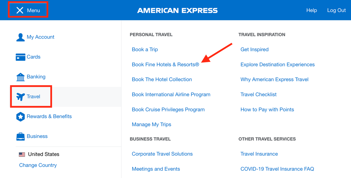 How to book Amex Fine Hotels and Resorts