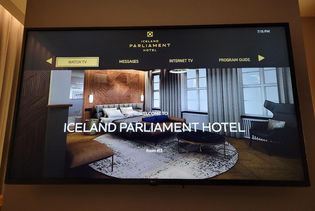 Iceland Parliament Hotel TV