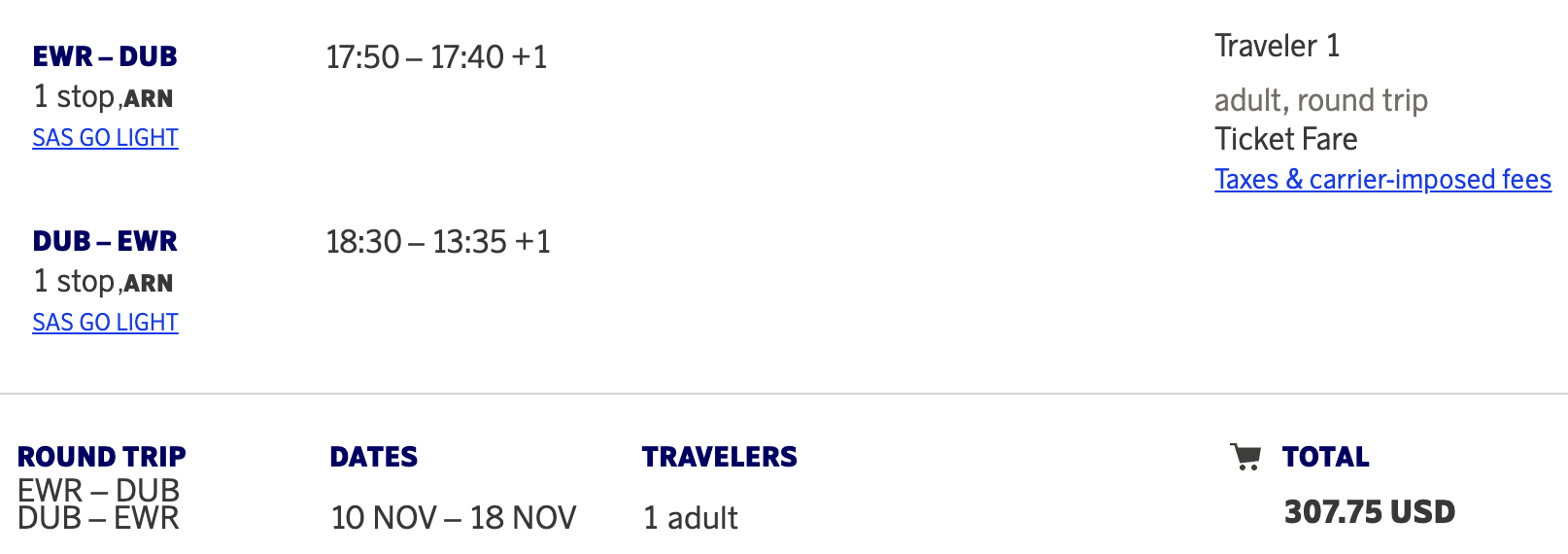 [Deal Alert] Fly From the East Coast to Dublin, Ireland, From 308