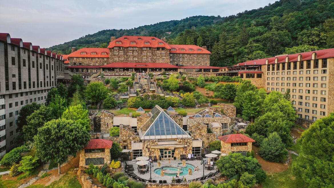 Omni Grove Park Inn aerial view Omni Grove Park Inn aerial view