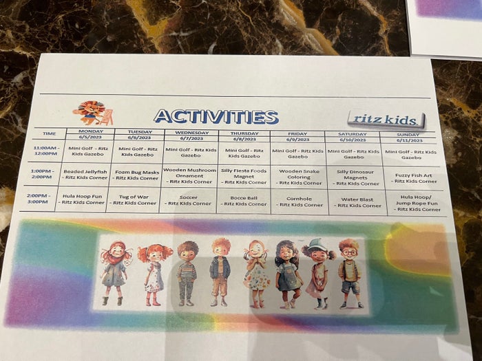 Ritz Kids activities Ritz Kids activities