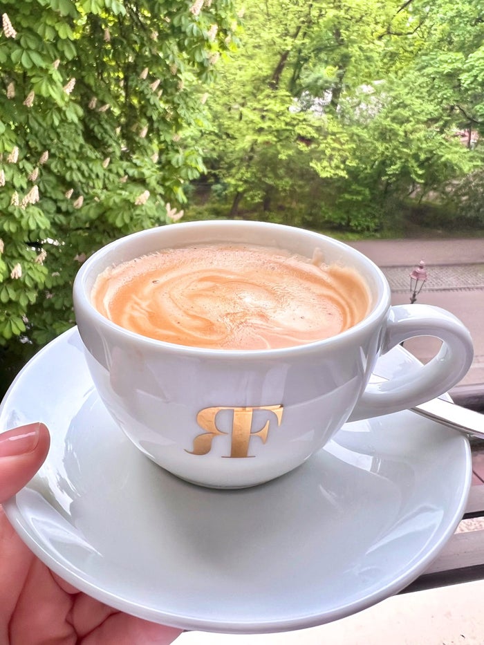 Rocco Forte-branded coffee cup at The Charles Hotel Munich Rocco Forte-branded coffee cup at The Charles Hotel Munich
